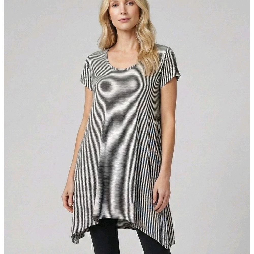 Bryn Walker Shirt Womens Medium Bamboo swing Tunic Made in USA